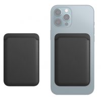 MagSafe kožená peňaženka na iPhone - Čierna