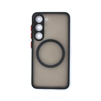 MagSafe silikónový kryt pre Samsung Galaxy S23 - Čierny