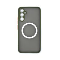 MagSafe silikónový kryt pre Samsung Galaxy S23 FE - Zelený