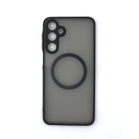 Silikónový kryt s magnetickým krúžkom pre Samsung Galaxy A16 - Čierny