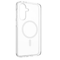 MagSafe silikonový kryt pre Samsung Galaxy A36 - Priehľadný
