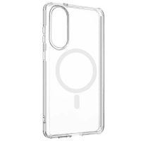MagSafe silikonový kryt pre Samsung Galaxy S25 Edge - Priehľadný