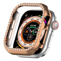 Ochranný rámček s kamienkami pre Apple Watch 10, 42 mm - Měděný