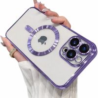 MagSafe silikónový kryt pre iPhone 12 Pro Max - Fialový, metalický