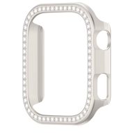 Ochranný rámček s kamienkami pre Xiaomi Redmi Watch 6 - Pieskový zlatý