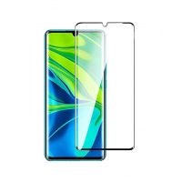 Ochranné sklo pre Xiaomi Mi Note 10, 10 Pro a 10 Lite - Čierne, zaoblené