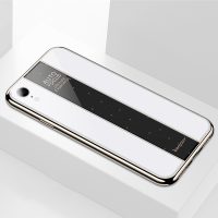 Galvanický kryt so sklom na iPhone XR - Biela