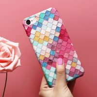 Plastový kryt na iPhone 6 Plus/6S Plus - farebná mriežka