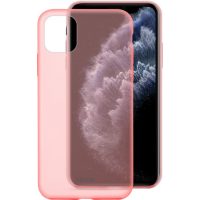 Silikónový kryt na iPhone 11 Pro Max - Ružová transparentná