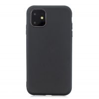 Matný silikónový obal na iPhone 11 - Čierna