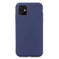 Matný silikónový obal na iPhone 11 - Tmavomodrá