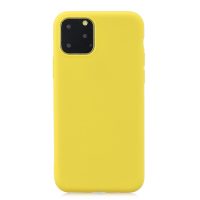 Matný silikónový obal na iPhone 11 Pro - Žltá
