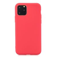 Matný silikónový obal na iPhone 11 Pro - Červená