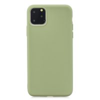 Matný silikónový obal na iPhone 11 Pro Max - Hráškovo zelená