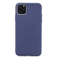 Matný silikónový obal na iPhone 11 Pro Max - Tmavo modrá