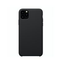Silikónový liquid kryt na iPhone 11 Pro Max - Čierna