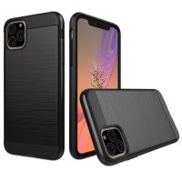 Odolný kryt na iPhone 11 Pro Max - Čierna brúsená textúra