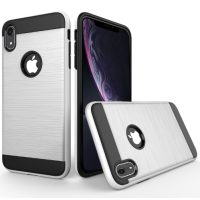 Odolný kryt na iPhone XR - Biela brúsená textúra