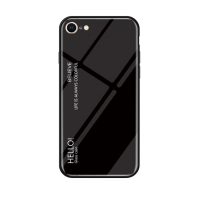 Gradient kryt s tvrzeným sklem na iPhone SE 2020/ 7/ 8 - Černá