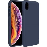 Silikonový kryt pre iPhone XS Max - Tmavo modrý