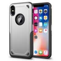 Odolný kryt Resilient na iPhone XS Max - Stříbrná