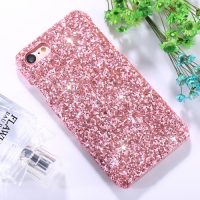 Kryt s flitry na iPhone 6/ 6S - Růžová