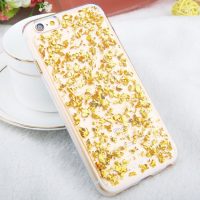 Kryt s flitry platinum na iPhone 6/ 6S - Zlatá
