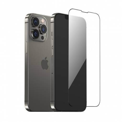 Foto - Ochranné sklo pre iPhone 13, 13 Pro a 14 - Čierne