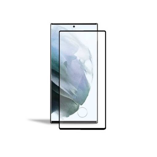 Foto - Ochranné sklo pre Samsung Galaxy S22 Ultra 5G - Čierne, zaoblené
