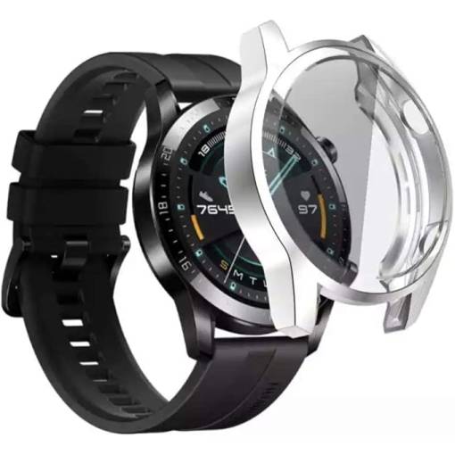 Foto - Ochranný kryt pre Huawei Watch GT 2 - Strieborný, 46 mm