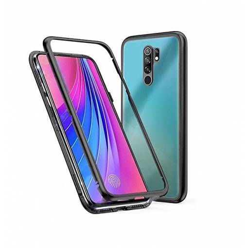 Foto - Magnetický kryt pre Xiaomi Redmi 9 - Čierny