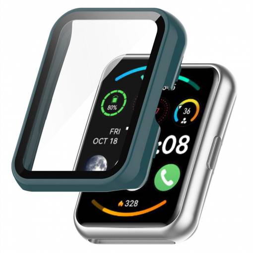 Foto - Ochranný kryt pre Huawei Watch Fit 2 - Tmavo zelený