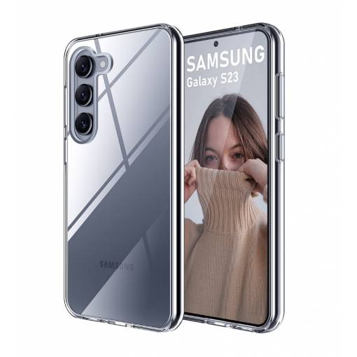 Foto - Silikónový kryt pre Samsung Galaxy S23 5G - Priehľadný