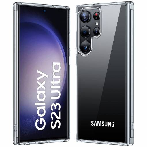 Foto - Silikónový kryt pre Samsung Galaxy S23 Ultra 5G - Priehľadný