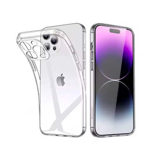 Foto - Silikónový kryt pre iPhone 15 Pro - Priehľadný