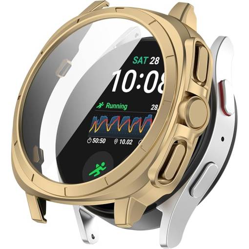 Foto - Silikónový ochranný kryt pre Samsung Galaxy Watch 7 44 mm - Zlatý