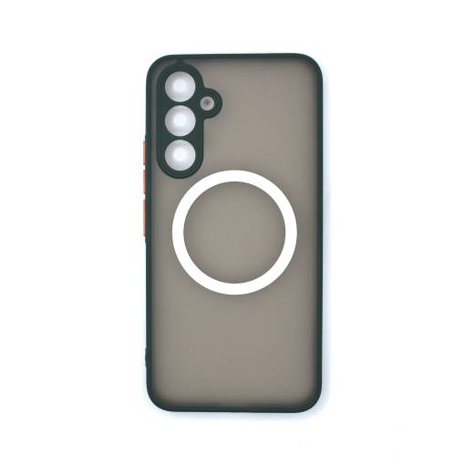 Foto - Silikónový kryt s magnetickým krúžkom pre Samsung Galaxy A34 - Tmavo zelený