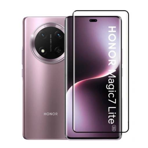 Foto - Ochranné sklo pre Honor Magic7 Lite - Čierne, zaoblené