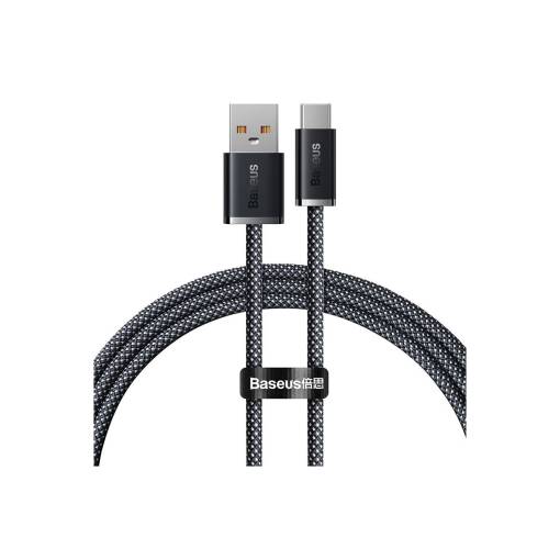 Foto - Baseus napájací kábel USB-A na USB-C 100W - 1 meter, sivý