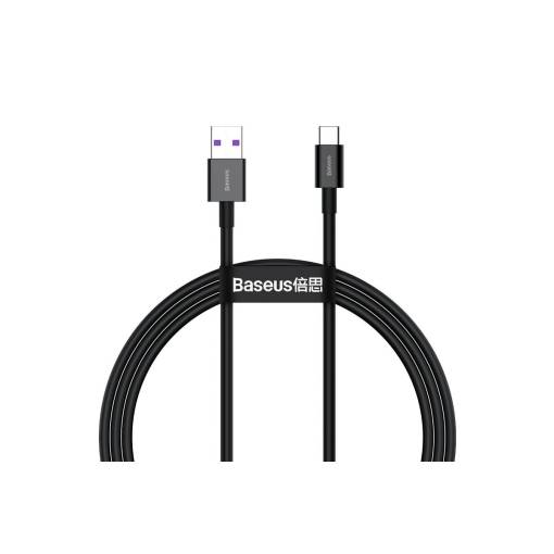 Foto - Baseus napájací kábel CATYS-01 USB-A na USB-C 66W - 1 meter, čierny