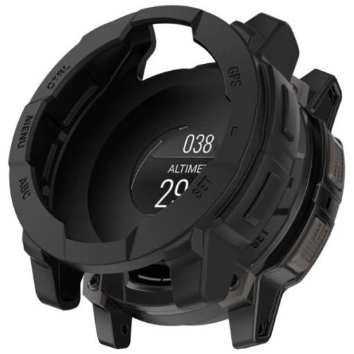 Foto - Silikónový rámček pre Garmin Instinct 3 - Čierny, 45 mm