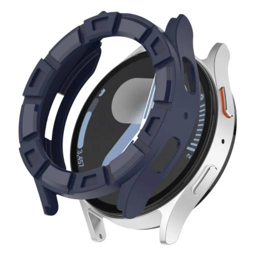 Foto - Silikónový rámček pre Samsung Galaxy Watch 7, 44 mm - Modrý