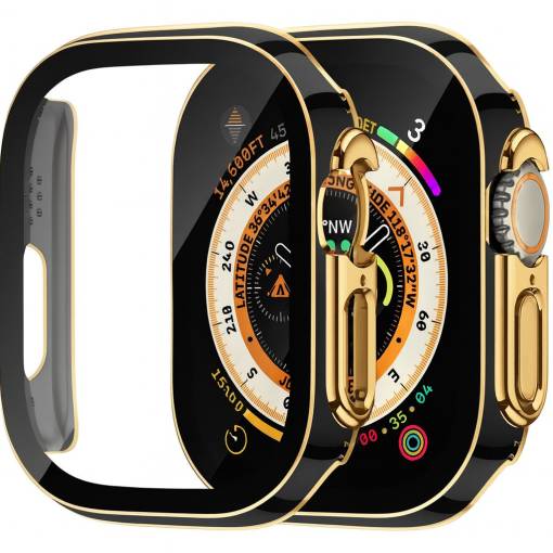 Foto - Ochranný kryt pre Apple Watch Ultra - Zlato čierný, 49 mm