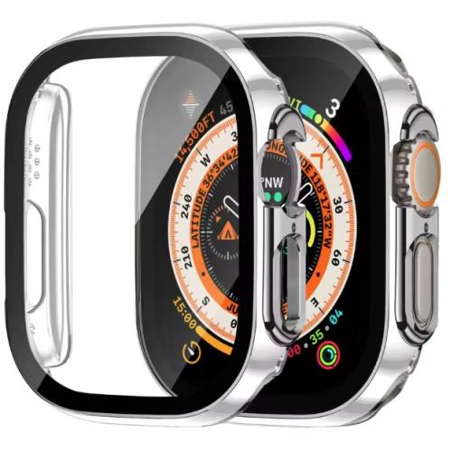 Foto - Ochranný kryt pre Apple Watch Ultra - Strieborná a biela, 49 mm