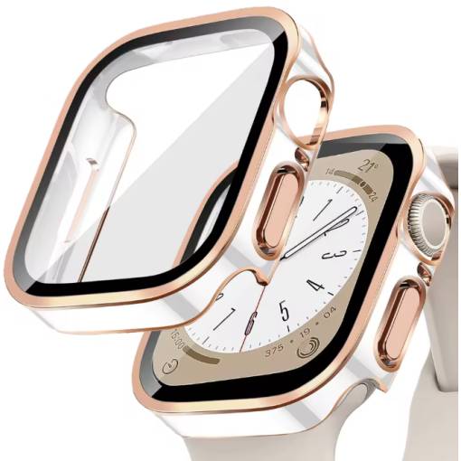 Foto - Ochranný kryt pre Apple Watch Ultra - Ružovozlatý biely, 49 mm