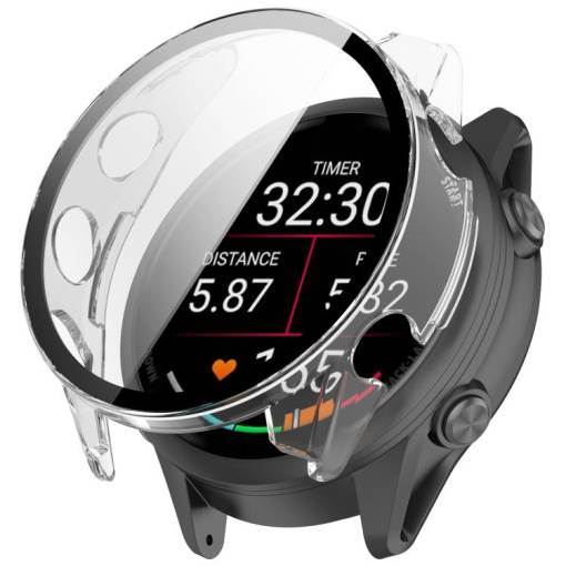 Foto - Ochranný kryt pre Garmin Forerunner 570 - Transparentný, 47 mm