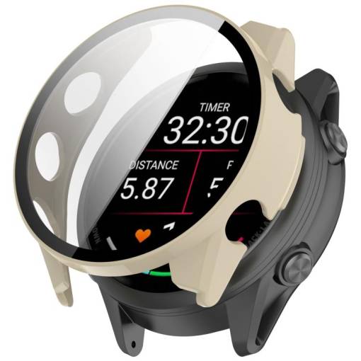 Foto - Ochranný kryt pre Garmin Forerunner 570 - Béžový, 47 mm