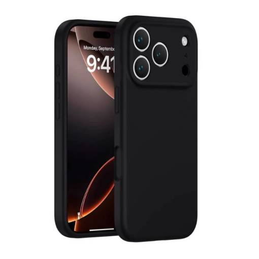 Foto - Silikónový kryt pre iPhone 17 Pro - Čierny