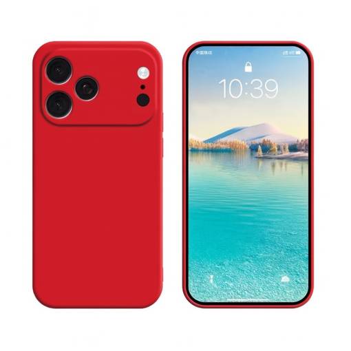 Foto - Silikónový kryt pre iPhone 17 Pro - Červený