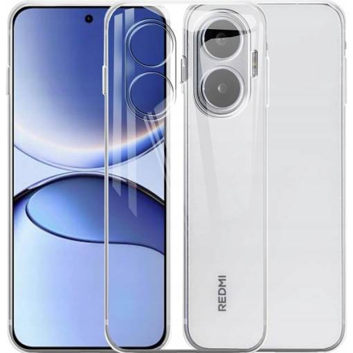Foto - Silikónový kryt pre Xiaomi POCO F7 - Priehľadný